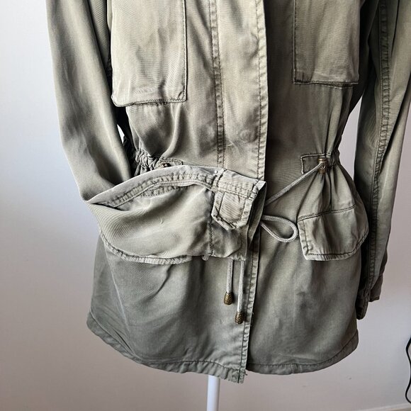 🫒Buffalo David Bitton Military Anorak Jacket - Army Green Utility Sz M!! - Picture 3 of 14